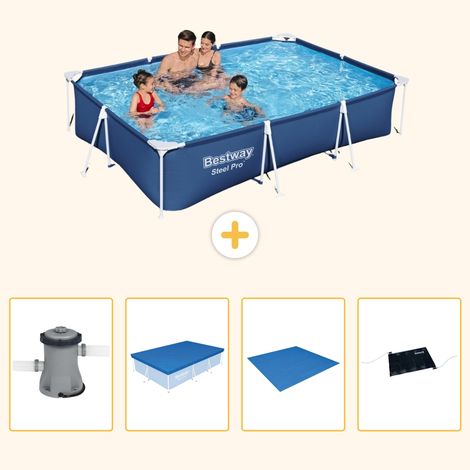 Bestway Bestway Steel Pro Rectangulaire - 300x201x66 cm - 5-pièces S214 (1/5)