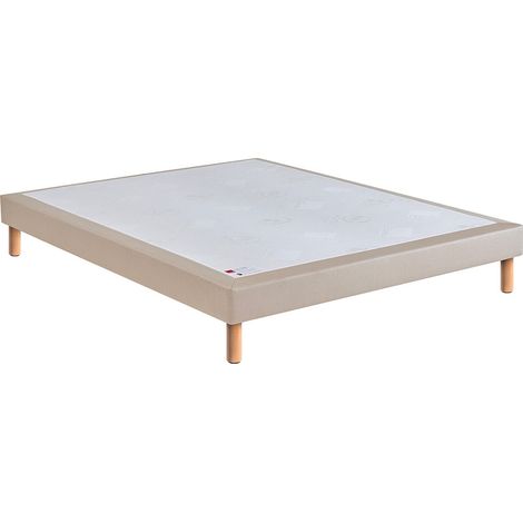 Sommier tapissier 160x200cm - Beige - MÉDIUM EGÉRIE (1/4)