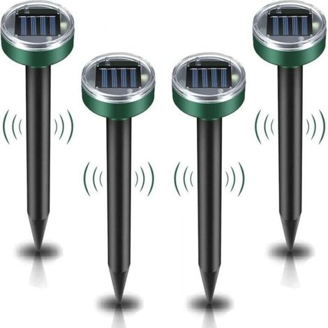4pcs Solar Mole Repellent, Ultrasonic Pest Repeller - Mole Control with IP65 Waterproof, Garden Mole Repellent Mole Repellent (1/5)