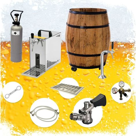 Ensemble complet Tireuse a biere - BARRIQUE - machine a biere, pompe a biere - bar mobile biere, 1 ligne, 30 litres/h, Green Line, KEG: sans (1/5)