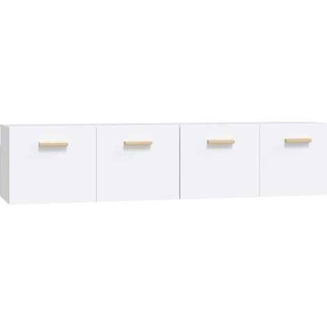 Maison Exclusive - Mobili Parete 2 pz Bianco 80x35x36,5cm Legno Multistrato (1/5)