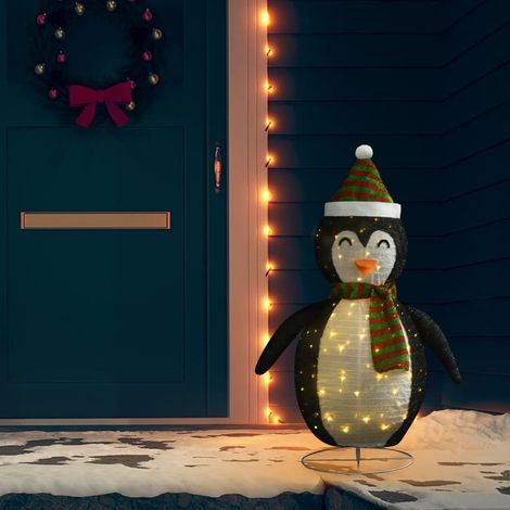 Déco de Noël - Décoration de Noël pingouin à LED Tissu de luxe 120 cm -WYW69136 (1/5)