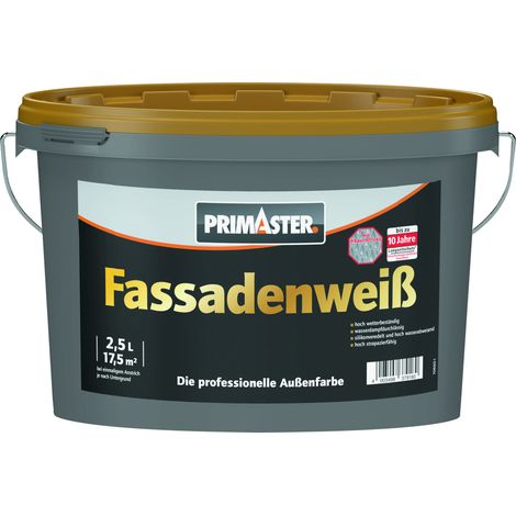 Primaster Fassadenweiß 2,5 L weiß Außen