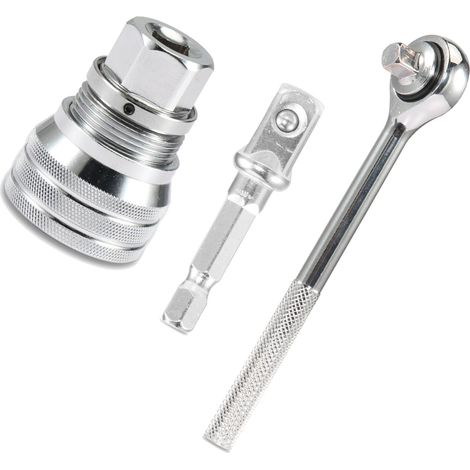Ensemble Clés à Douilles Universelles 10 à 19 mm Adaptateur 3/8 Clé Réglable Outil Réparation Automobile (1/5)
