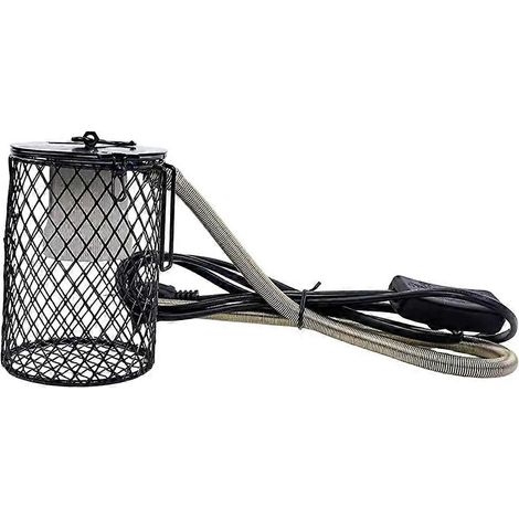 Couvercle de protection pour lampe chauffante, cage isolante, protection pour lampe chauffante pour reptiles, support de lampe chauffante en filet pour cage à lumière chaude pour poussins et animaux d (1/5)