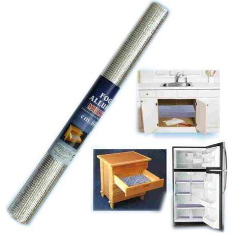 Feuille D'aluminium Multifonctionnelle Tapis De Protection D'étagère De Cuisine 60x200cm