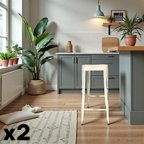Tabouret de bar blanc (lot de 2) LEEDS