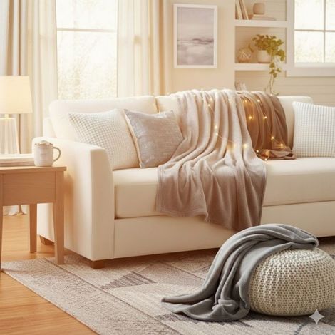 Plaid 130 x 180 cm Flanelle douceur Grise (1/3)