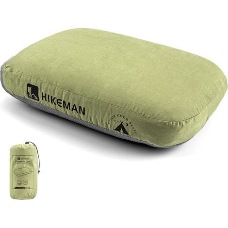 Oreiller en mousse à mémoire de forme pour le camping et les voyages en plein air, coussin de soutien du cou, oreiller de lit doux à rebond lent, coussin portable NoonBreak, oreiller de (1/5)