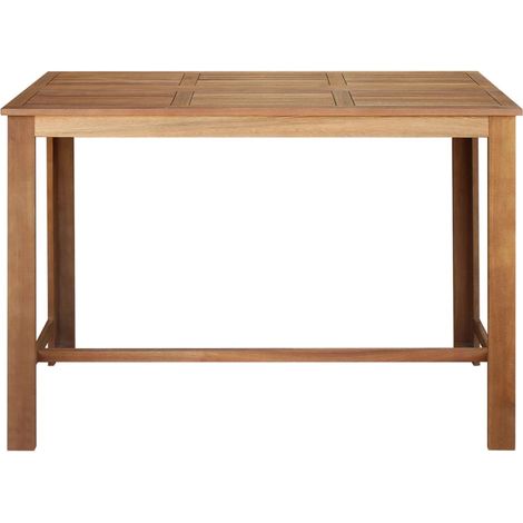 INLIFE Table de bar Bois d'acacia solide 150 x 70 x 105 cm (1/4)