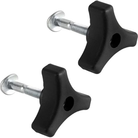 Boulon d'écrou de poignée de tondeuse à gazon, écrou de fixation universel, pièces de rechange pour tondeuse à gazon Honda et autres machines à gazon (2 packs, noir) (1/4)