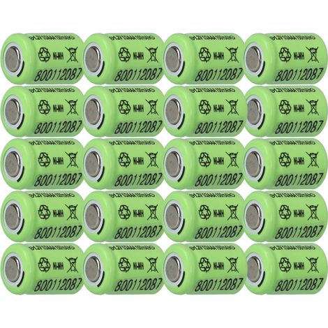 vhbw 20x Akku Ersatz für 1/3AAA für Modellbau (150mAh, 1,2V, NiMH) (1/5)