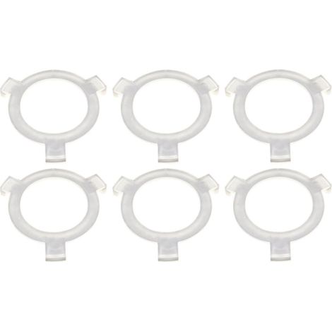 Anneaux Adaptateurs de Douille E27 vers E26, Lot de 6, Blanc Plastique Compact et Pratique, pour Abat-jour et Ampoule, Accessoire de Lampe (1/5)