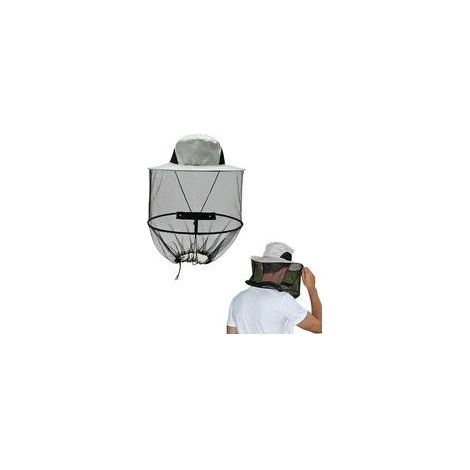 Cappello da apicoltore con zanzariera, rete antizanzare per la testa, cappello anti-insetti per uomo e donna, ideale per attività all'aperto, pesca e campeggio (grigio) (1/5)