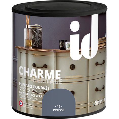 Peinture pour bois d'intérieur 500ML – Finition mate poudrée – Effets lisse, vieilli, patiné, bicolore – Pour meubles et boiseries – Id Paris (1/5)