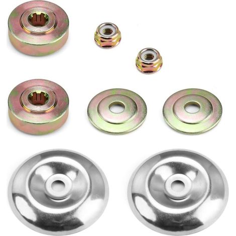 8 Pièces Detachees Debroussailleuse, Kit Ecrou Tete Debroussailleuse Universelle, Kit Fixation Ecrou Lame Boîte, pour Pieces Detachees pour Debroussailleuse et Tondeuses à Gazon (1/4)