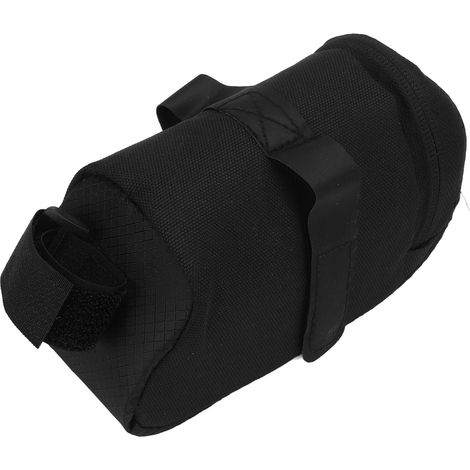 Schwarze Fahrradsatteltasche aus Oxford-Gewebe, leicht abnehmbar, mit Reißverschluss, kleine winddichte Tasche zur Befestigung unter dem Sattel (1/5)