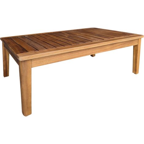 Akazienholz Garten Couchtisch geölt - 80 x 50 cm - Outdoor Loungetisch aus Massivholz