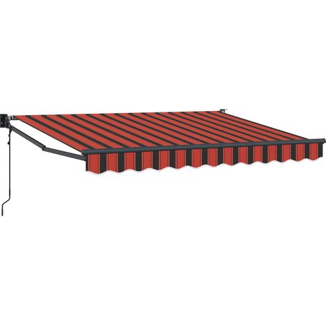 Elektrische ausziehbare Markise Orange, Schwarz und Gelb (1/5)