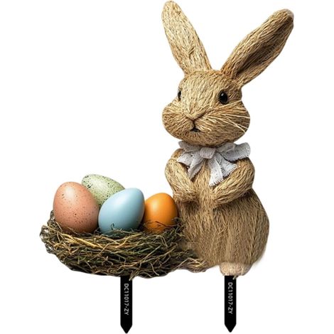 dekorative Außenpfähle lebendige saisonale mit Osterhasen