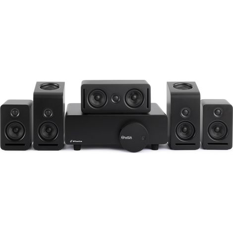 Système home cinéma sans fil 5.1.2 Dolby Atmos Monaco avec enceintes up-firing et son 360° - Noir (1/5)