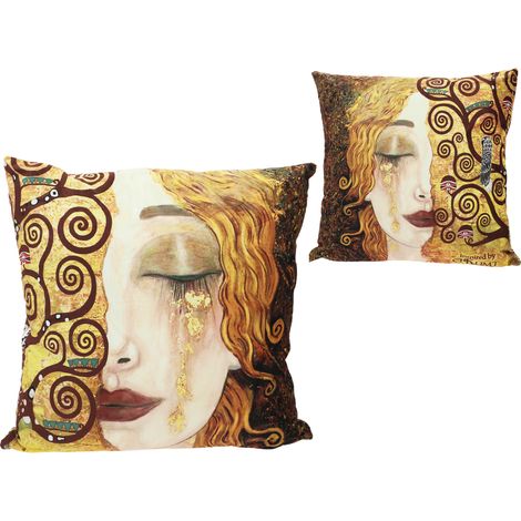 Carmani, cuscino con imbottitura/cerniera 50x50cm - Klimt/Lacrime d'oro (1/3)