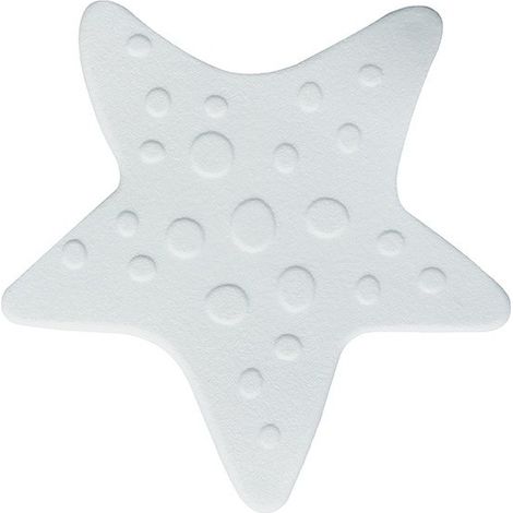 sticker figurine antidérapant de douche ou baignoire PVC ASTERIE x5pcs Blanc Spirella