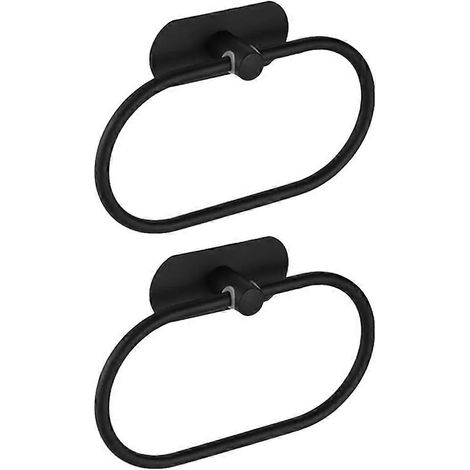 Porte-serviettes en acier inoxydable auto-adhésif pour salle de bain, anneau de suspension pour serviettes de toilette, accessoires de rangement pour la cuisine. (1/5)