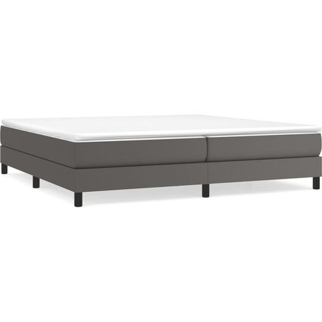 Maison Exclusive - Struttura Letto a Rete a Molle Grigio 200x200 cm in Similpelle