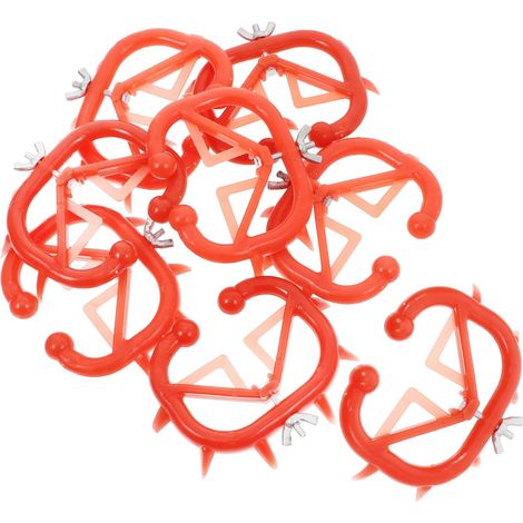 Anneaux de Nez pour Bétail, 8 Pièces Abs Fer, Anti-suction, Orange Bovins et Veaux, Léger et Robuste, Usage D’élevage, Lot de 8 Pièces, Finition Orange (1/5)