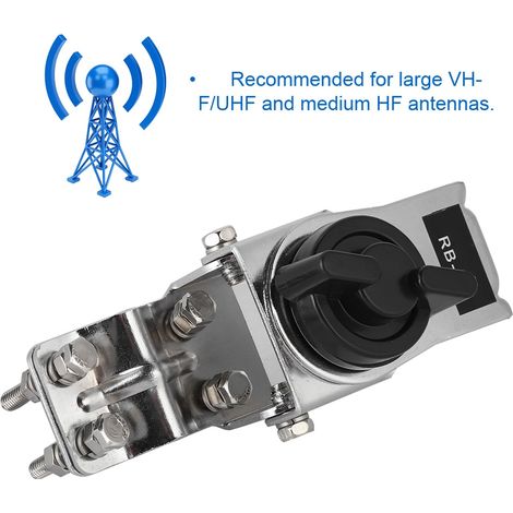 Support de fixation d'antenne pour autoradio, support d'antenne réglable (argenté) (1/5)