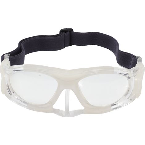 Lunettes de sport extérieur résistantes aux chocs pour football et basketball, anti-UV et anti-explosion, couleur blanche (1/5)