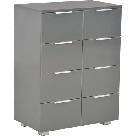 Maison Exclusive - Credenza Grigio Lucido 60x35x80 cm in Legno Multistrato (1/5)