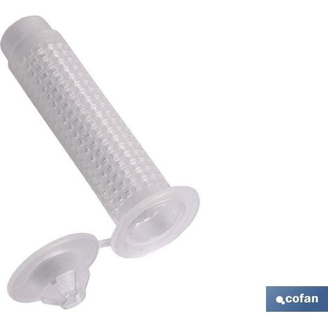 Tamiz de nylon 12x50 mm para anclaje químico en materiales huecos