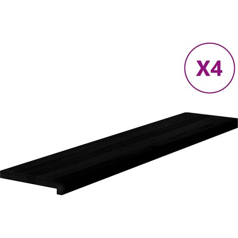 Marches d'escalier 4 pcs,Tapis d'escalier marron foncé 120x30x2 cm chêne massif CFW507288 (1/5)