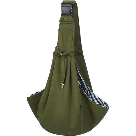 1 Sac de Transport pour Chien Chat, Bandoulière Réglable 40cm, Grande Capacité 7,5kg, Tissu Respirant, Voyage Petit Moyen Animal