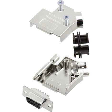 TRU COMPONENTS TCD45ZK09DBSK 7709100 D-SUB Buchsenleisten-Set 45 ° Polzahl: 9 Lötkelch 1 St.
