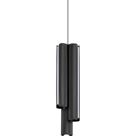 Ideal Lux Sospensione moderna DORICA 3 luci LED integrato nero metallo