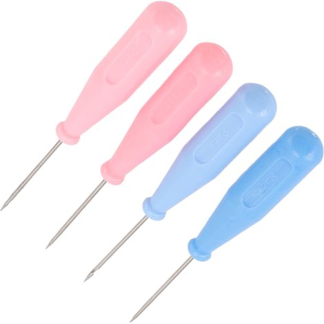 Ensemble de 4 outils de poinçonnage : tranchants, manches en plastique durable, adaptés aux travaux manuels en cuir et à la couture. (1/5)