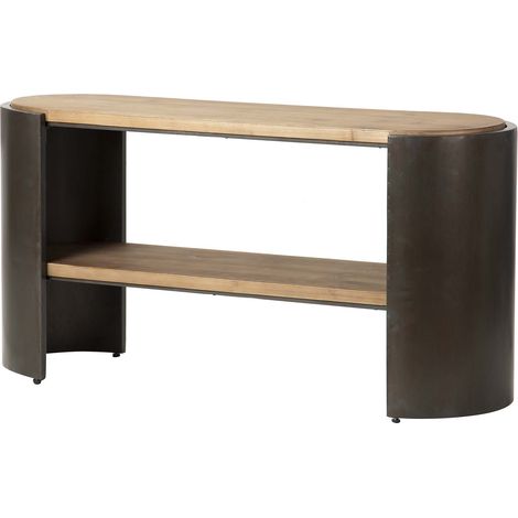 Konsole Holz Metall Braun Schwarz 119X38X61 Cm (1/5)