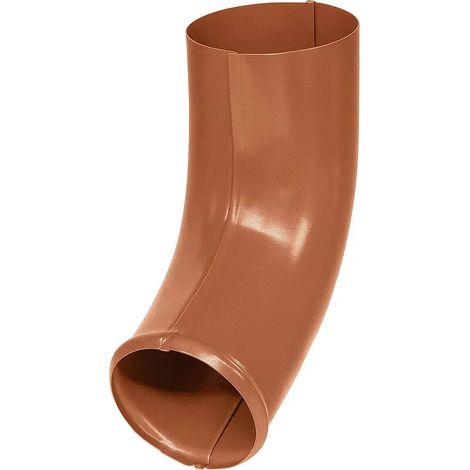 Coude d’évacuation acier Ø90 mm – Rouge brique RAL 8004