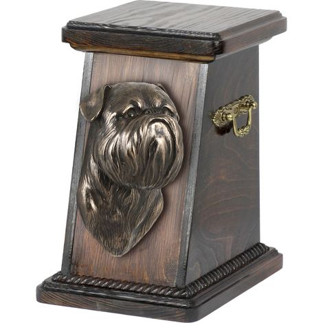 Griffon Bruxellois, Griffon Bruxellois - Urne pour cendres de chien, urne élégante avec statuette, urne commémorative avec buste de chien par Art-Dog (1/3)