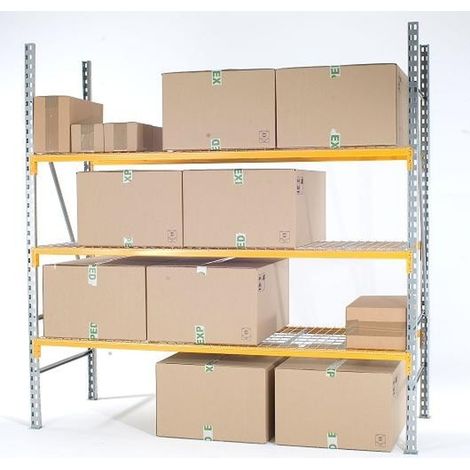 PROVOST - Rayonnage industriel Prorack+ pour cartons - 3 niveaux en acier galvanisé gris