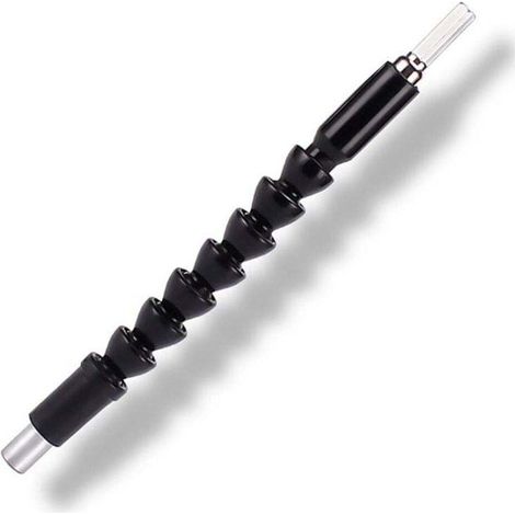Flexible drill extension, universal electric screwdriver with flexible shaft, drill extension, extended hand drill connecting rod, multifunctional bending hose (200 mm) (1/4)