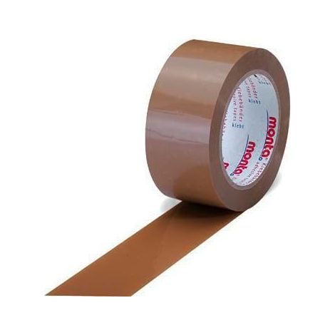 Klebeband monta 124 Breite stark 50mm Länge 66m 65µ PVC braun leise MONTA (1/2)