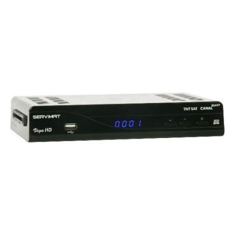 Récepteur TV - SERVIMAT - VEGAHD - Noir laqué - Afficheur bleu - Mise à jour USB (1/4)