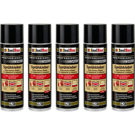 Colle en aérosol pour tissus d'ameublement IsolBau, 5 x 500 ml (1/3)