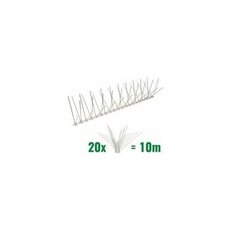10 mètre pics anti pigeons 4 rangées en polycarbonate - solution de qualité pour contrôle des oiseaux,- Crezuo (1/4)
