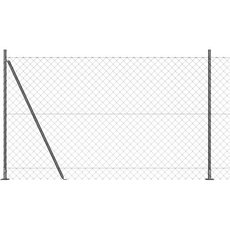 Maison Exclusive - Zaunpfosten Grau 25 x 1,4 m (60 x 60 mm Gitter