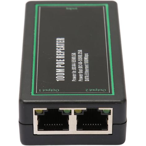 Répéteur/répartiteur PoE standard Gigabit pour caméras IP, prêt à l'emploi. (1/5)